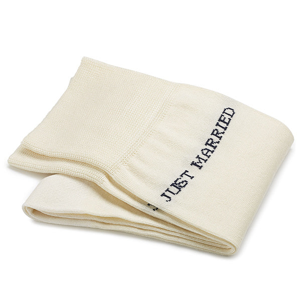 Just Married Cotton Men's Socks | Ivory