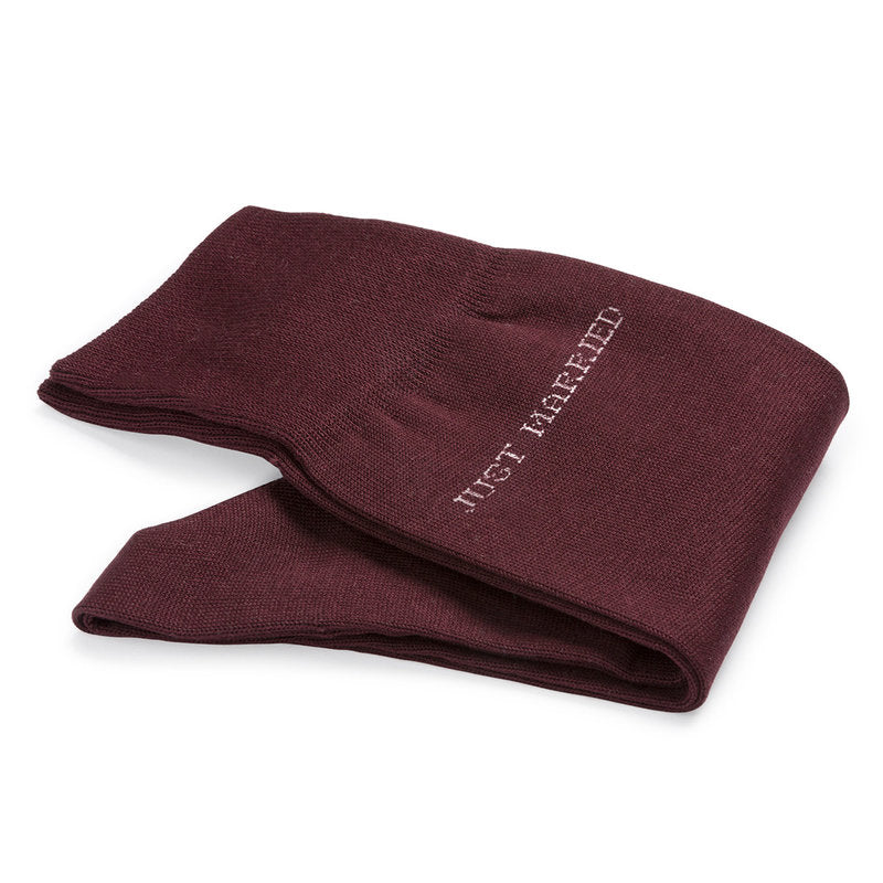 Cotton men's socks – Just Married | Wine