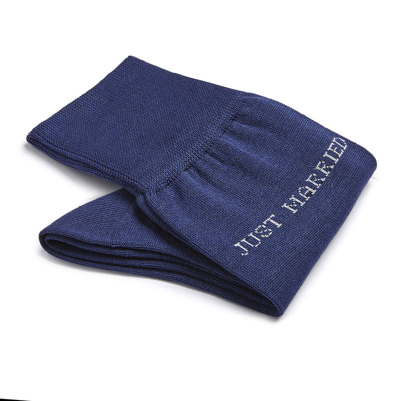 Cotton men's socks – Just Married | Royal Blue