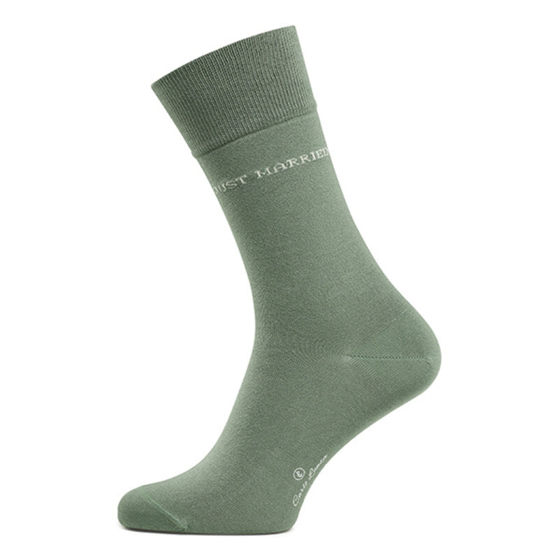 Chaussettes homme en coton – Just Married | Green Grey