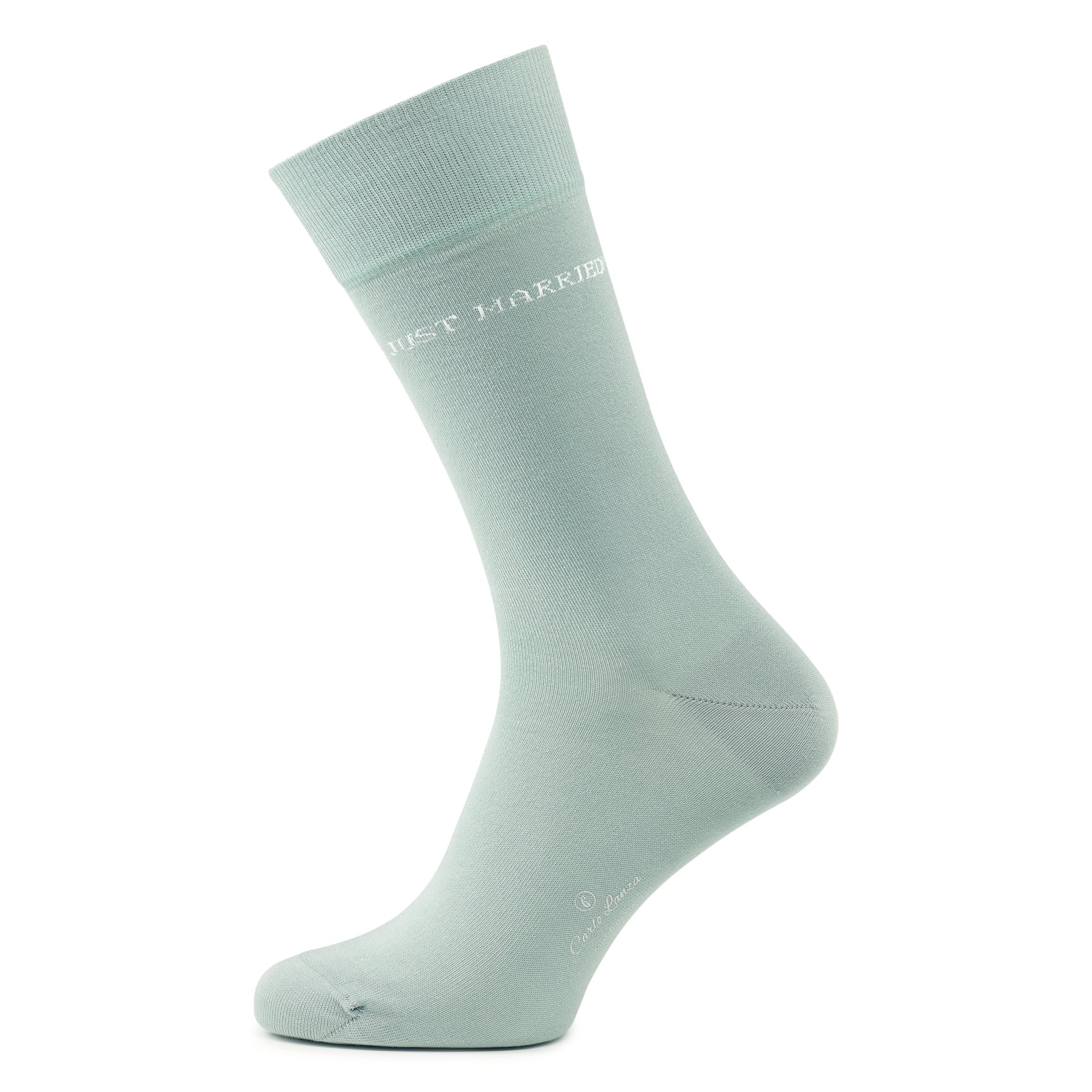 Just Married Cotton Men's Socks | Mint