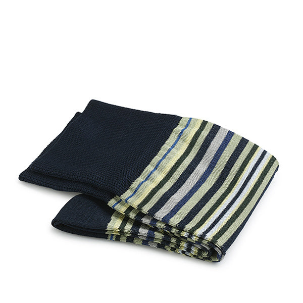 Herrensocken aus Baumwolle – Strisce d'Arte | Dunkelblau
