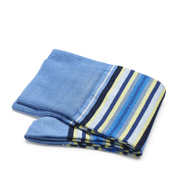 Katoenen herensokken – Strisce d’Arte | Blue/yellow