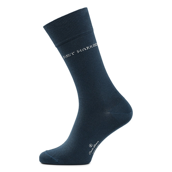 Cotton men's socks – Just Married | Petrol