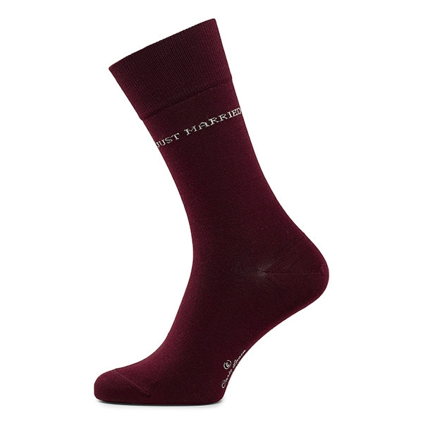 Baumwoll-Herrensocken Just Married | Wein