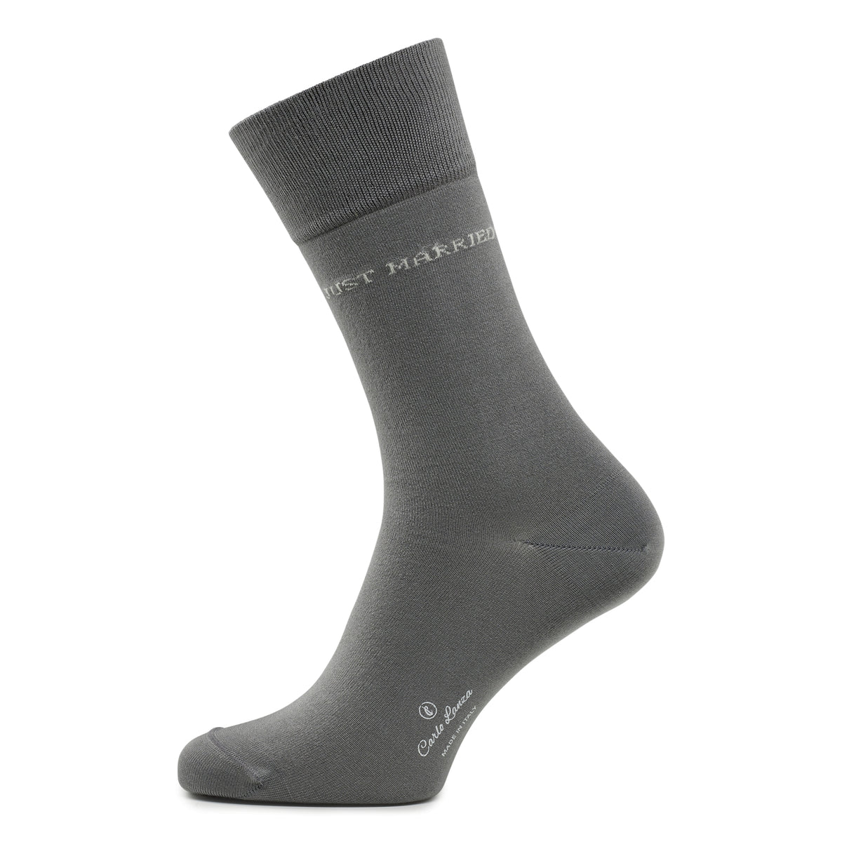 Cotton men's socks – Just Married | Mid Grey