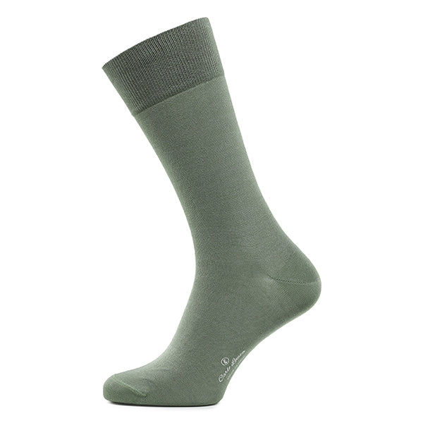 Baumwoll-Herrensocken Classico | Grüngrau / 603