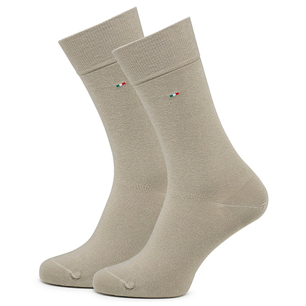 Chaussettes homme en coton, lot de 2 – Basic | Beige