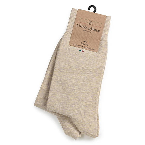Chaussettes homme en coton, lot de 2 – Basic | Stone Melange