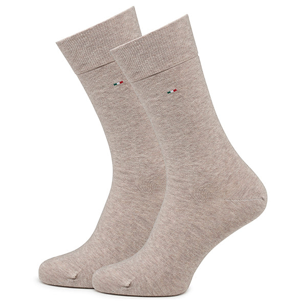 Chaussettes homme en coton, lot de 2 – Basic | Kaki Melange