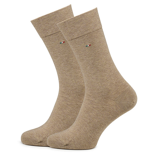 Katoenen herensokken 2-pack Basic | Camel Melange