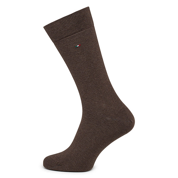 Chaussettes homme en coton – Basic | Darkbrown Melange