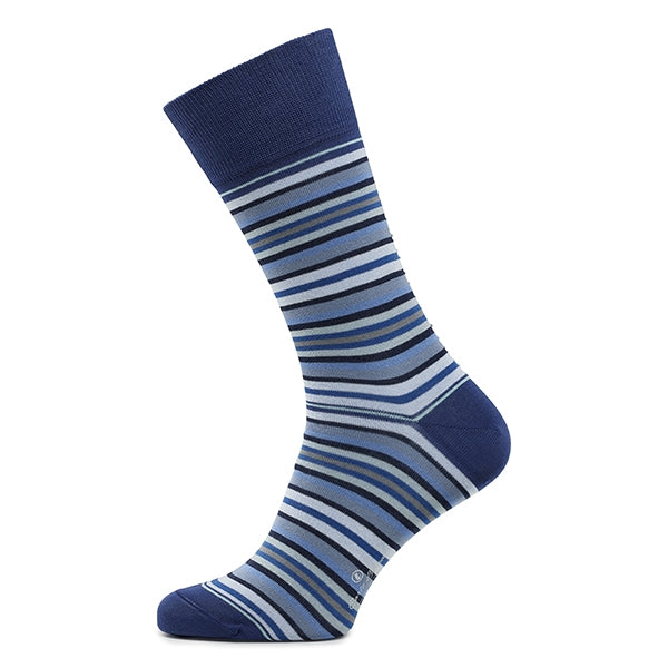 Herrensocken aus Baumwolle – Strisce d'Arte | Blau