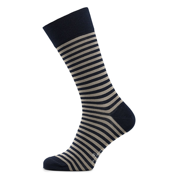 Herrensocken aus Baumwolle – Strisce d'Arte | Dunkelblau