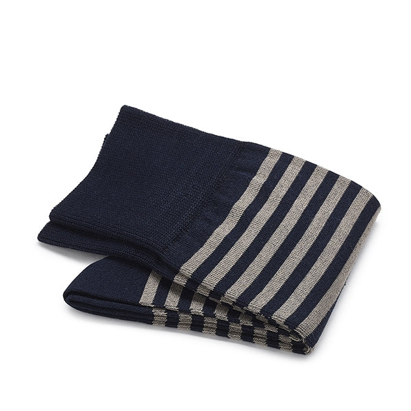 Herrensocken aus Baumwolle – Strisce d'Arte | Dunkelblau