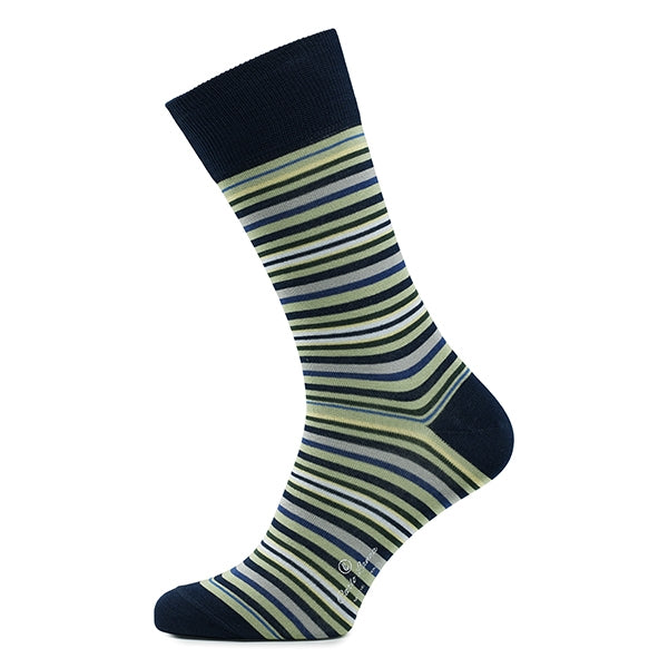 Herrensocken aus Baumwolle – Strisce d'Arte | Dunkelblau