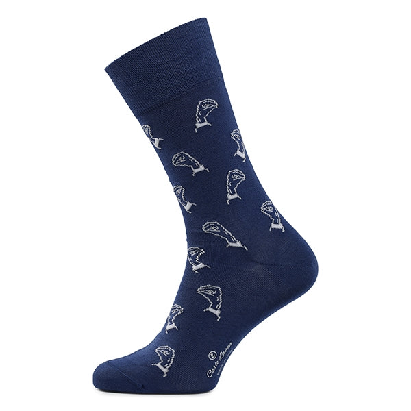 Cotton men's socks – Intrecci | Royal blue
