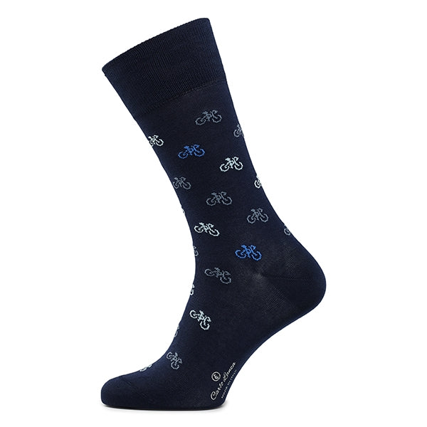 Katoenen herensokken – Intrecci | Donkerblauw