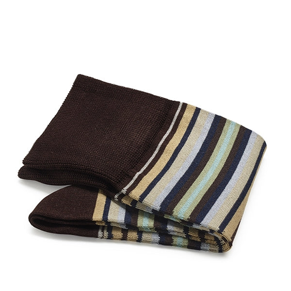 Katoenen herensokken – Strisce d’Arte | Brown/green