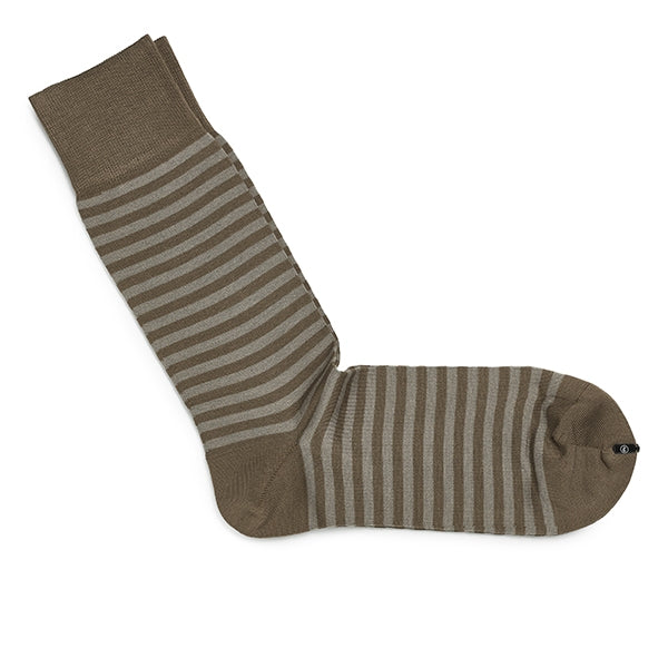 Herrensocken aus Baumwolle – Strisce d'Arte | Kamel