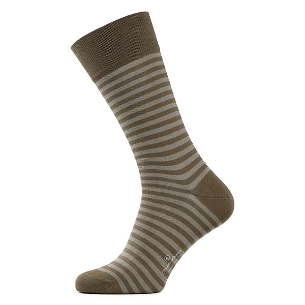 Herrensocken aus Baumwolle – Strisce d'Arte | Kamel