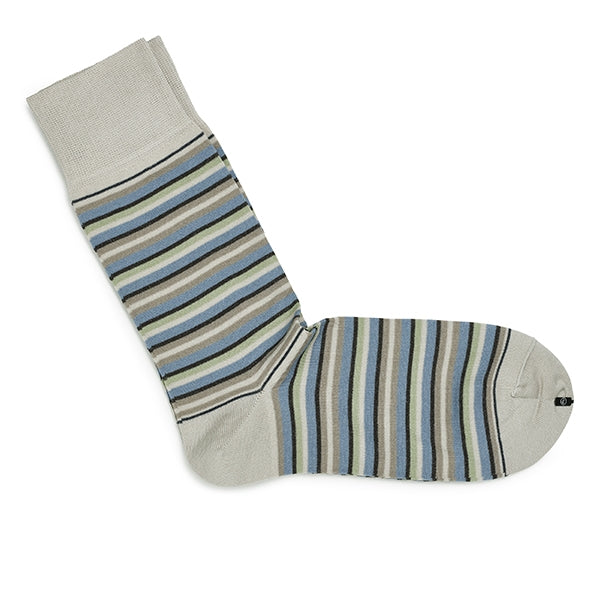 Herrensocken aus Baumwolle – Strisce d'Arte | Sand
