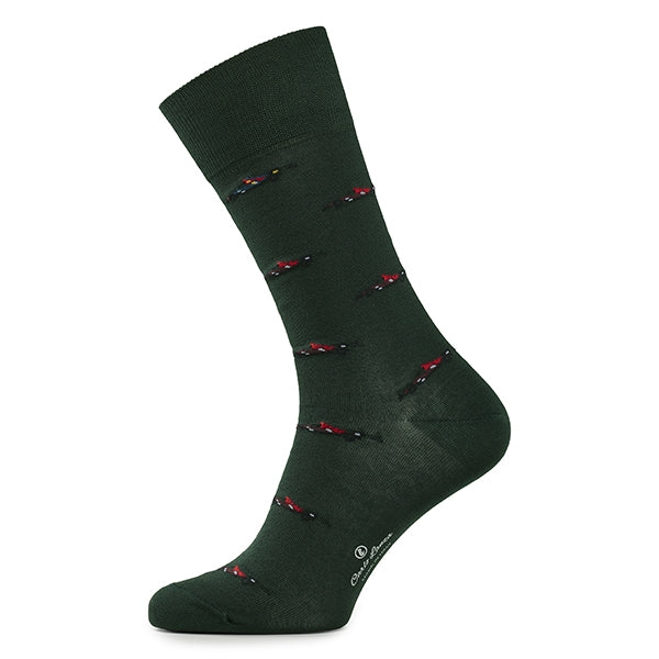 Herrensocken aus Baumwolle – Intrecci | Dunkelgrün
