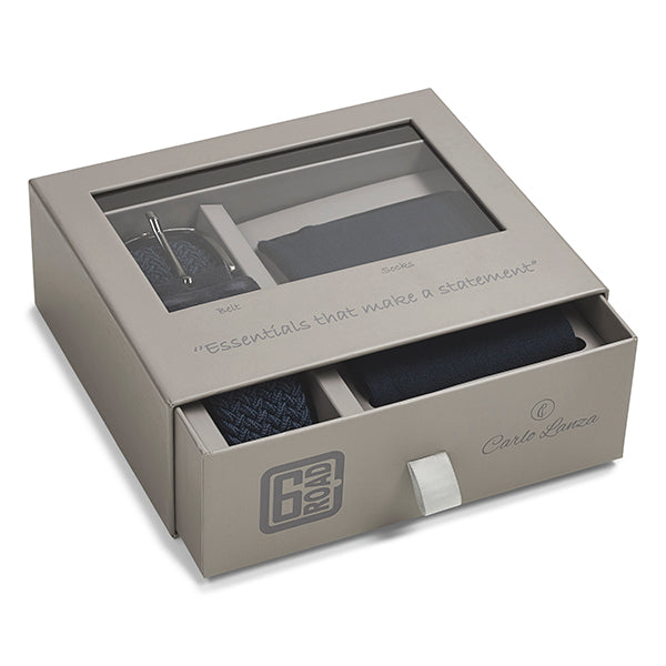 Cadeaudoos sokken & riem Donkerblauw | Navy