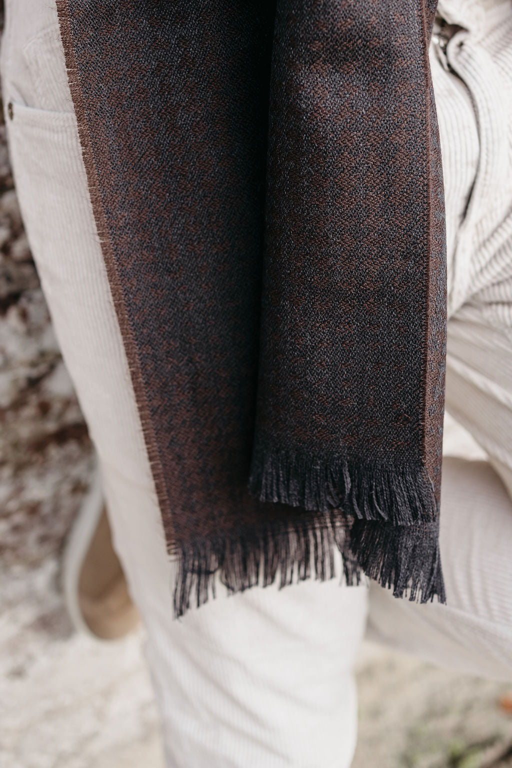 Sjaal Leonardo | Darkbrown