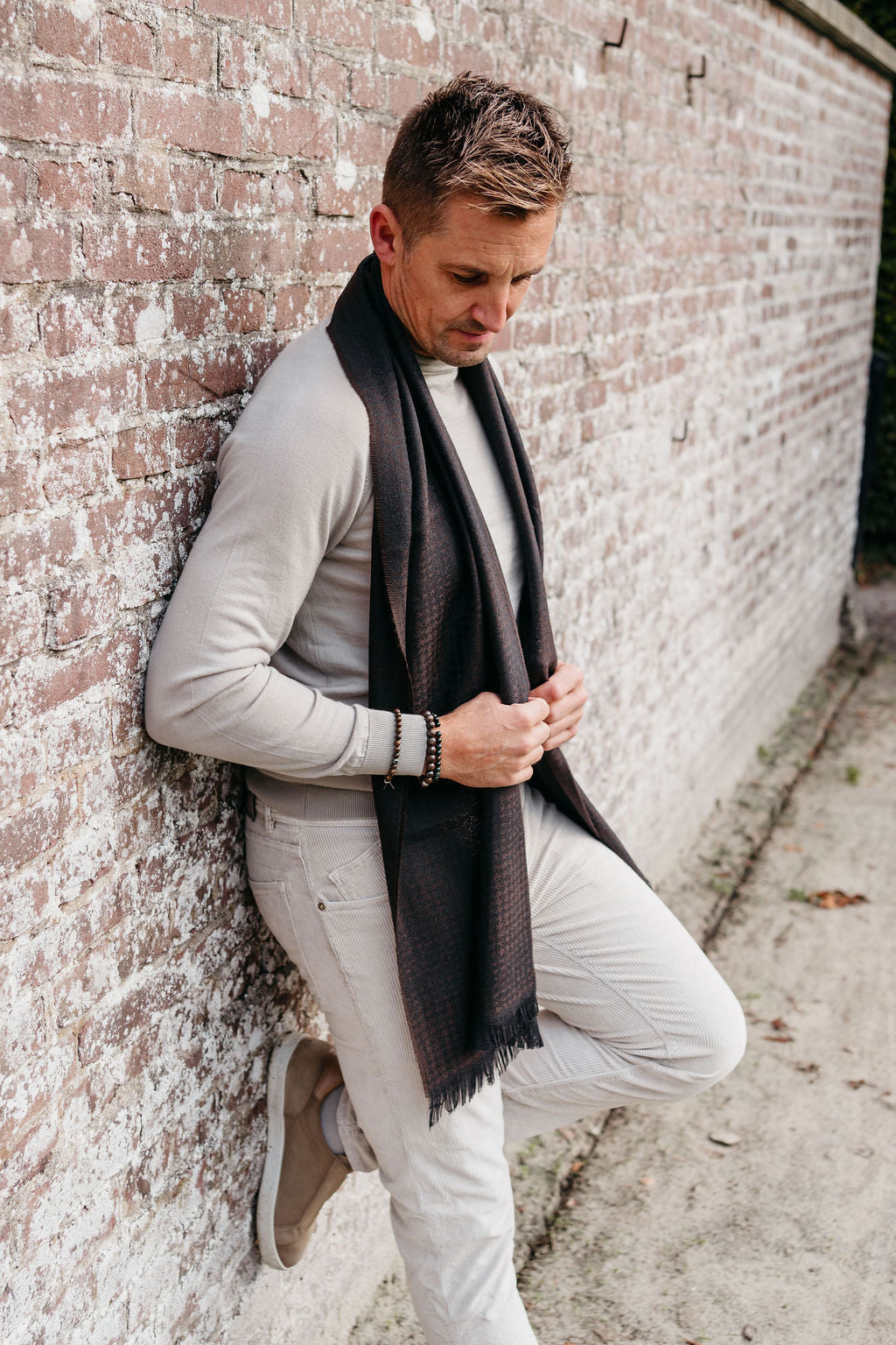 Sjaal Leonardo | Darkbrown