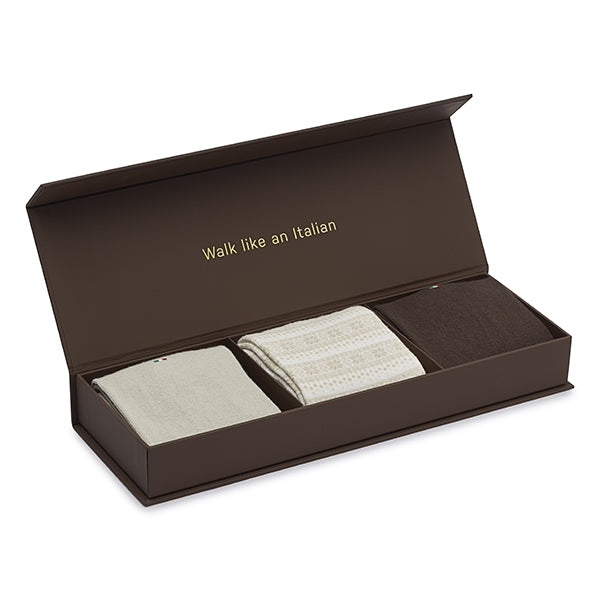 Geschenkdoos 3 paar sokken | Sand