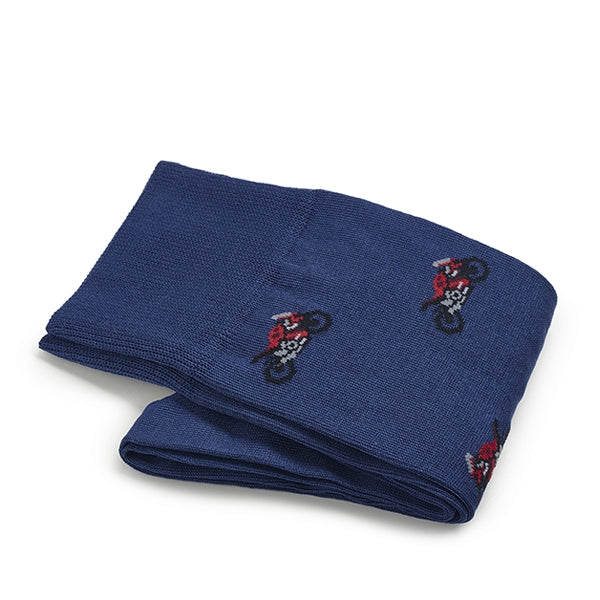 Cotton men's socks – Intrecci | Royal blue