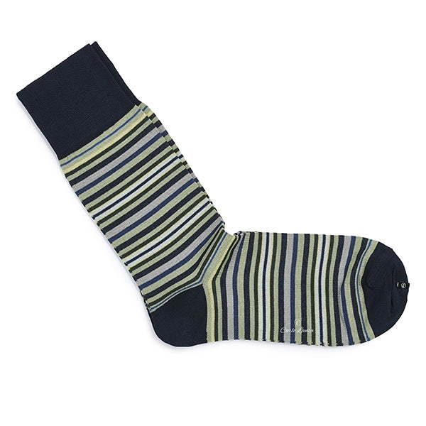 Katoenen herensokken – Strisce d’Arte | Dark Blue