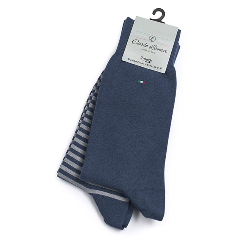 Katoenen herensokken 2-pack – Basic | Royal Blue