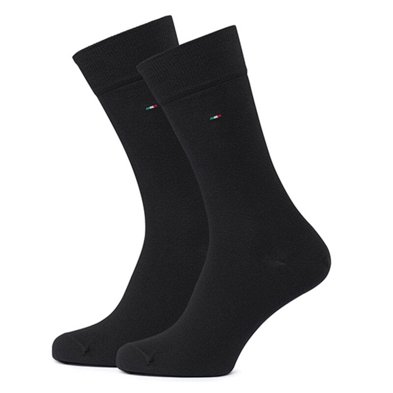 Chaussettes homme en coton, lot de 2 – Basic | Black