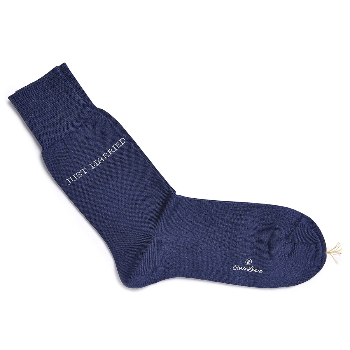 Cotton men's socks – Just Married | Royal Blue