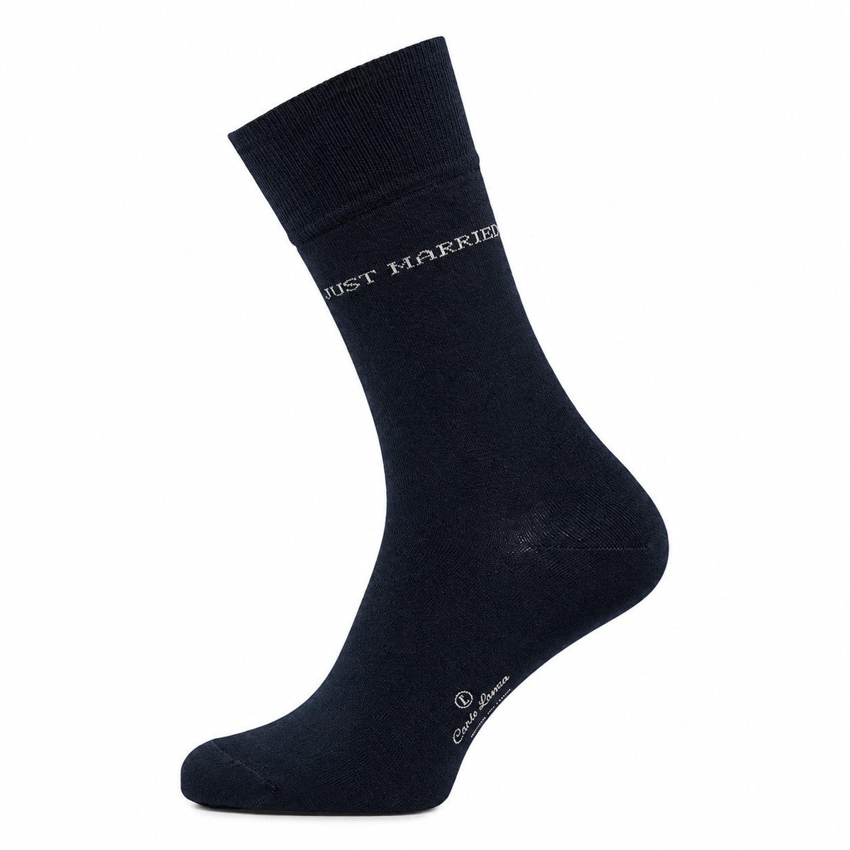 Katoenen herensokken Just Married | Dark Navy