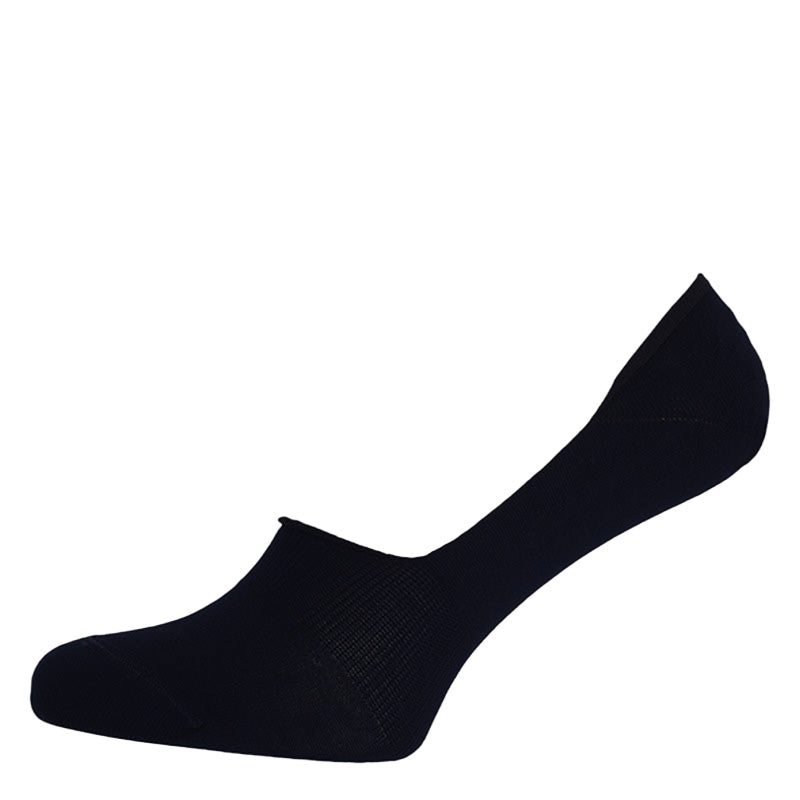 Baumwollsocken für Herren – Invisible | Schwarz