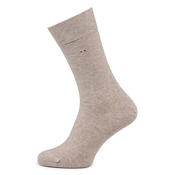 Herrensocken aus Baumwolle im 2er-Pack – Basic | Kaki Melange