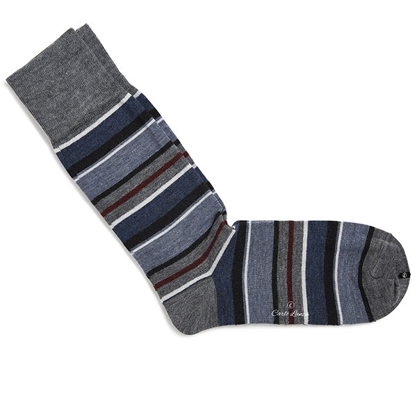Merinowollen herensokken – Intrecci | Blauw