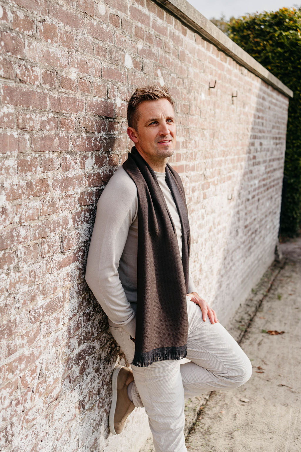 Sjaal Damasco | Darkbrown