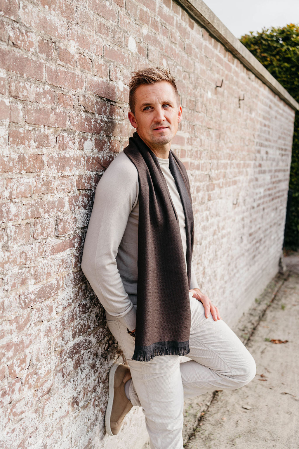 Sjaal Damasco | Darkbrown