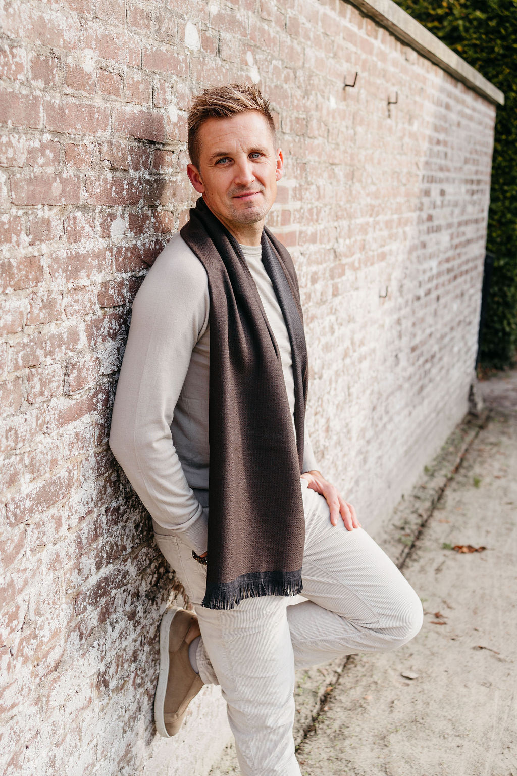 Sjaal Damasco | Darkbrown