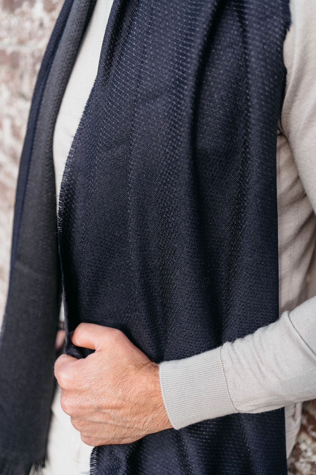 Sjaal Damasco | Navy