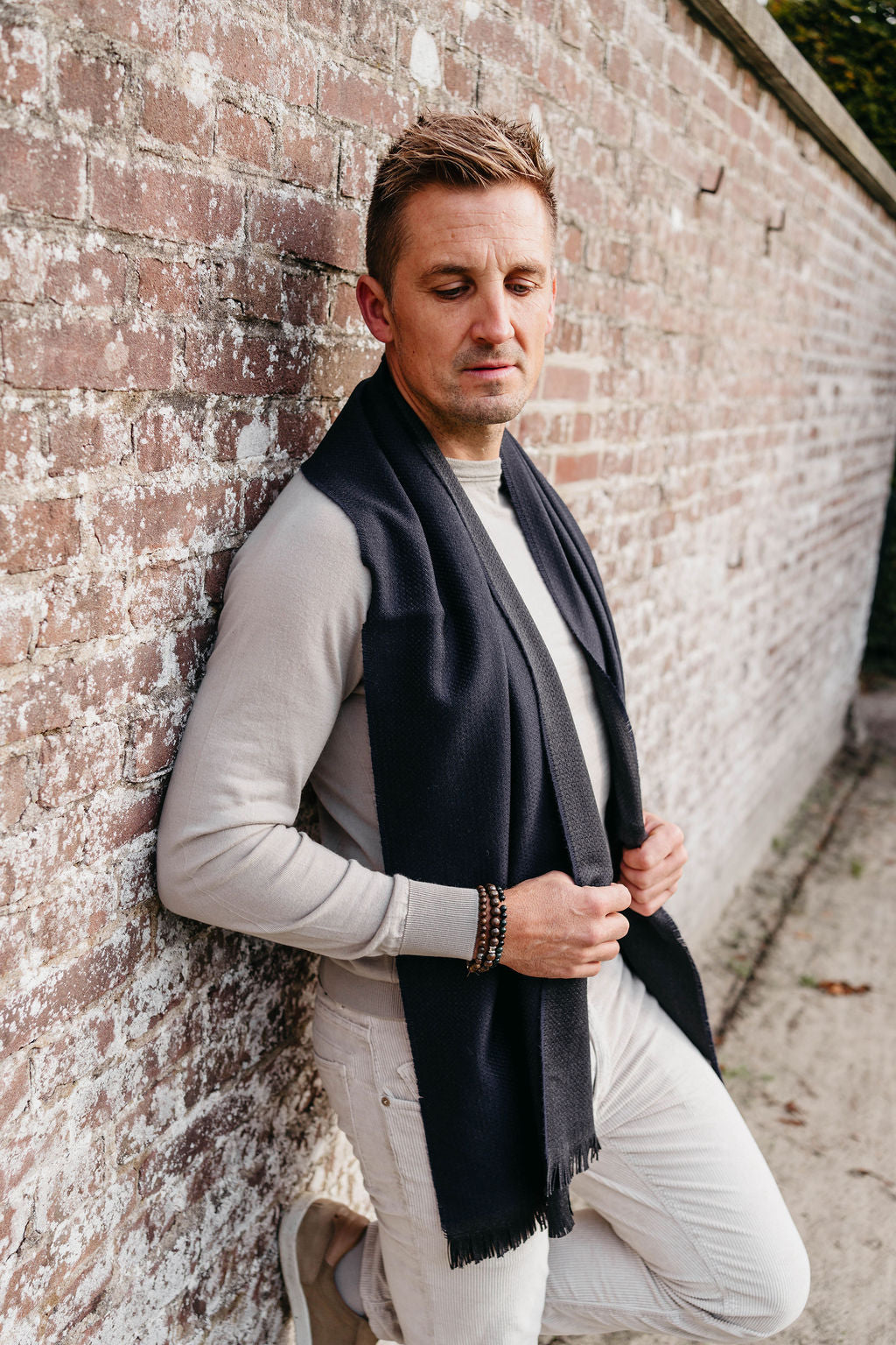 Sjaal Damasco | Navy