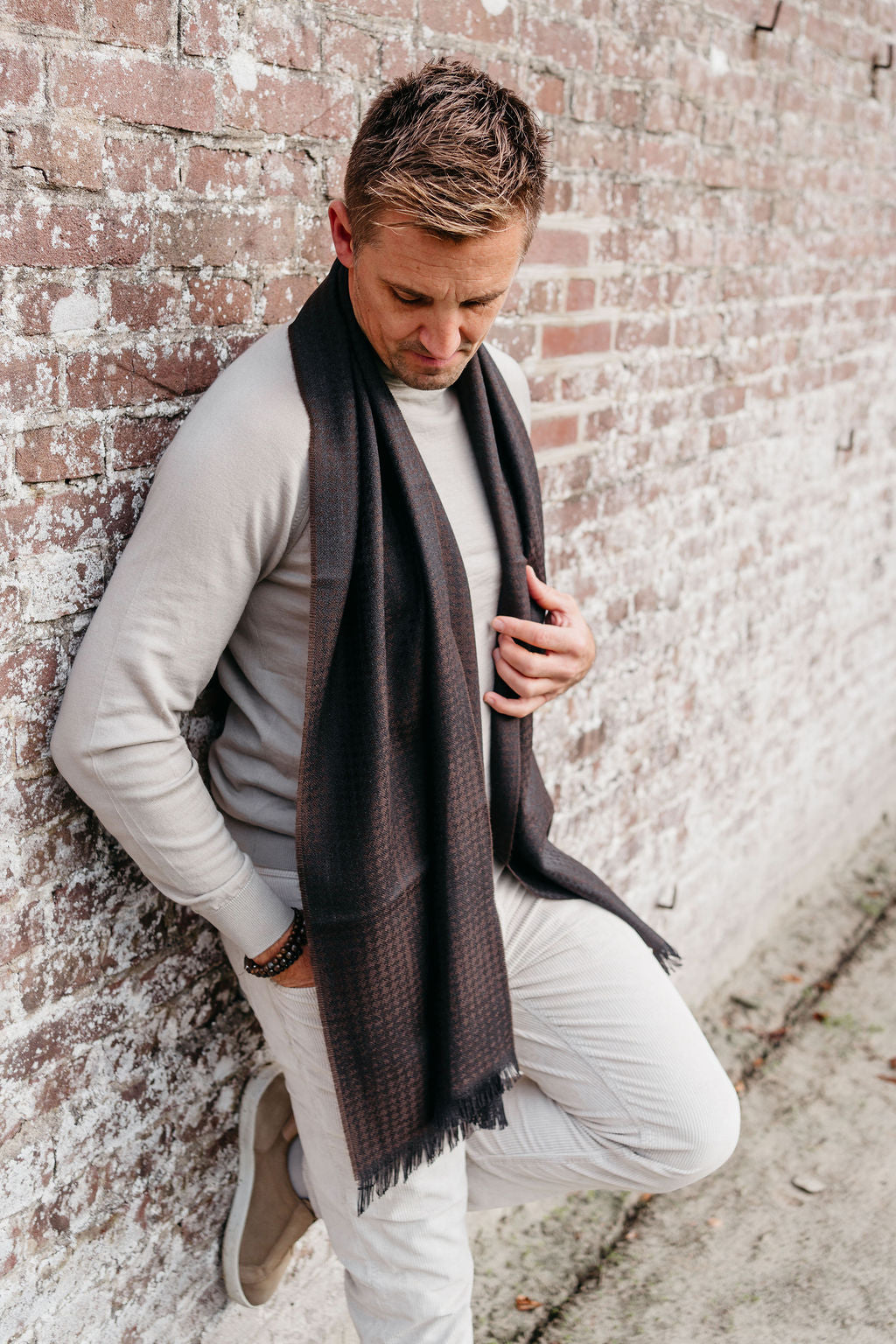 Sjaal Leonardo | Darkbrown