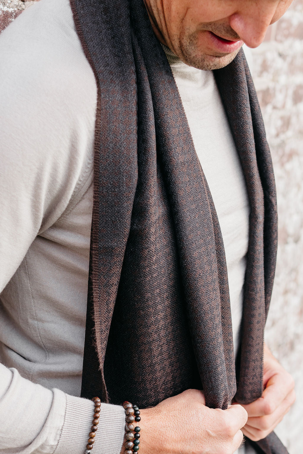 Sjaal Leonardo | Darkbrown